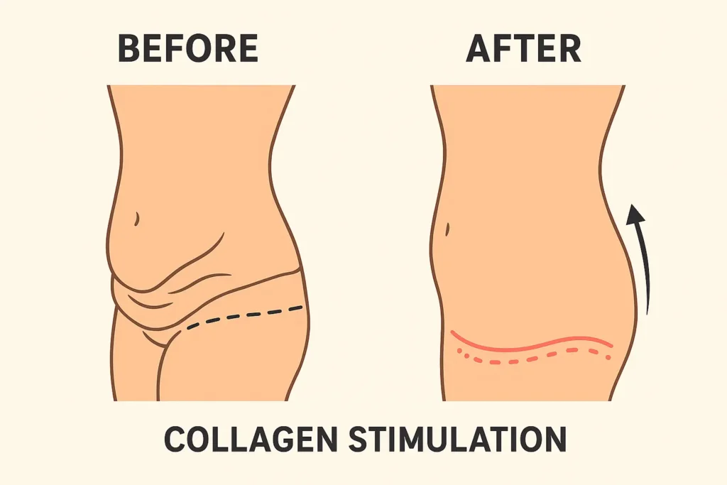 Before and after results for sagging skin after weight loss injections Canvey Island