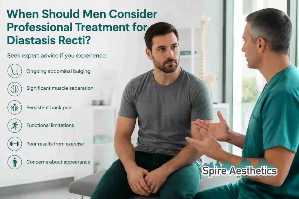 When Should Men Consider Professional Treatment for Diastasis Recti Canvey Island?