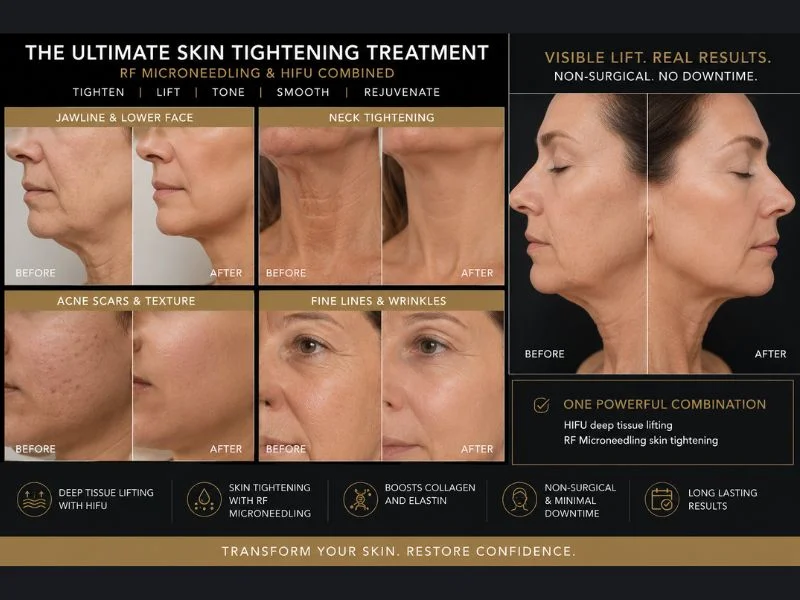 Results of combined treatment for the ultimate skin tightening treatment Canvey Island